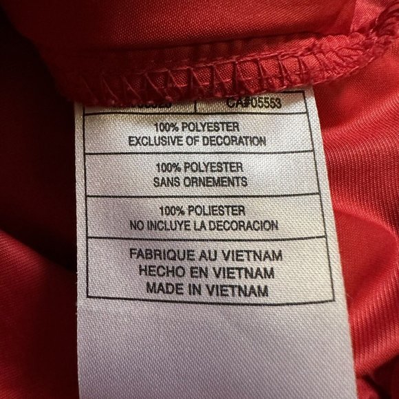 Nike Golf Windbreaker Men's Large Pullover V Neck Clima Fit Red Zip Pockets - Picture 11 of 12